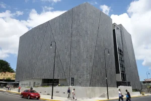 Visiting San José, Costa Rica: The modern exterior of the Jade Museum (Museo del Jade), housing the world's largest collection of pre-Columbian jade artifacts