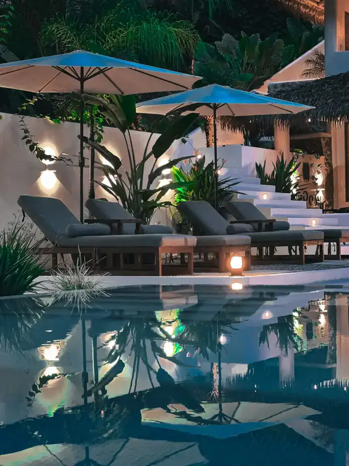 Pool at night